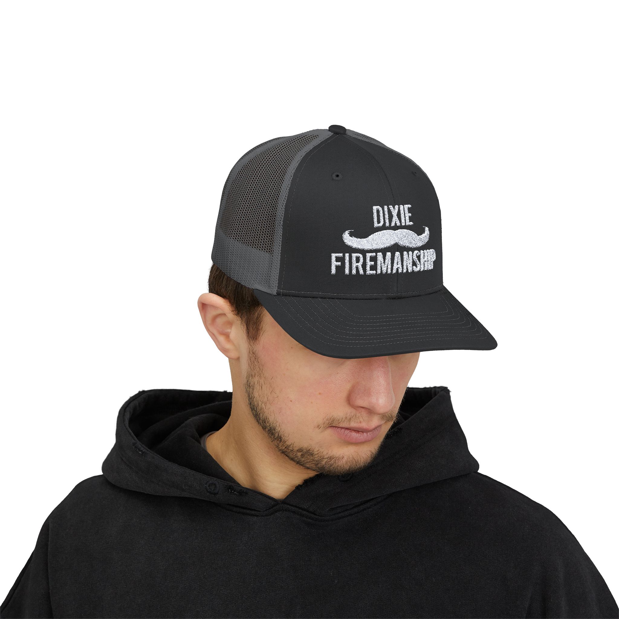 Dixie Mustache Snapback Trucker Cap - Image 3