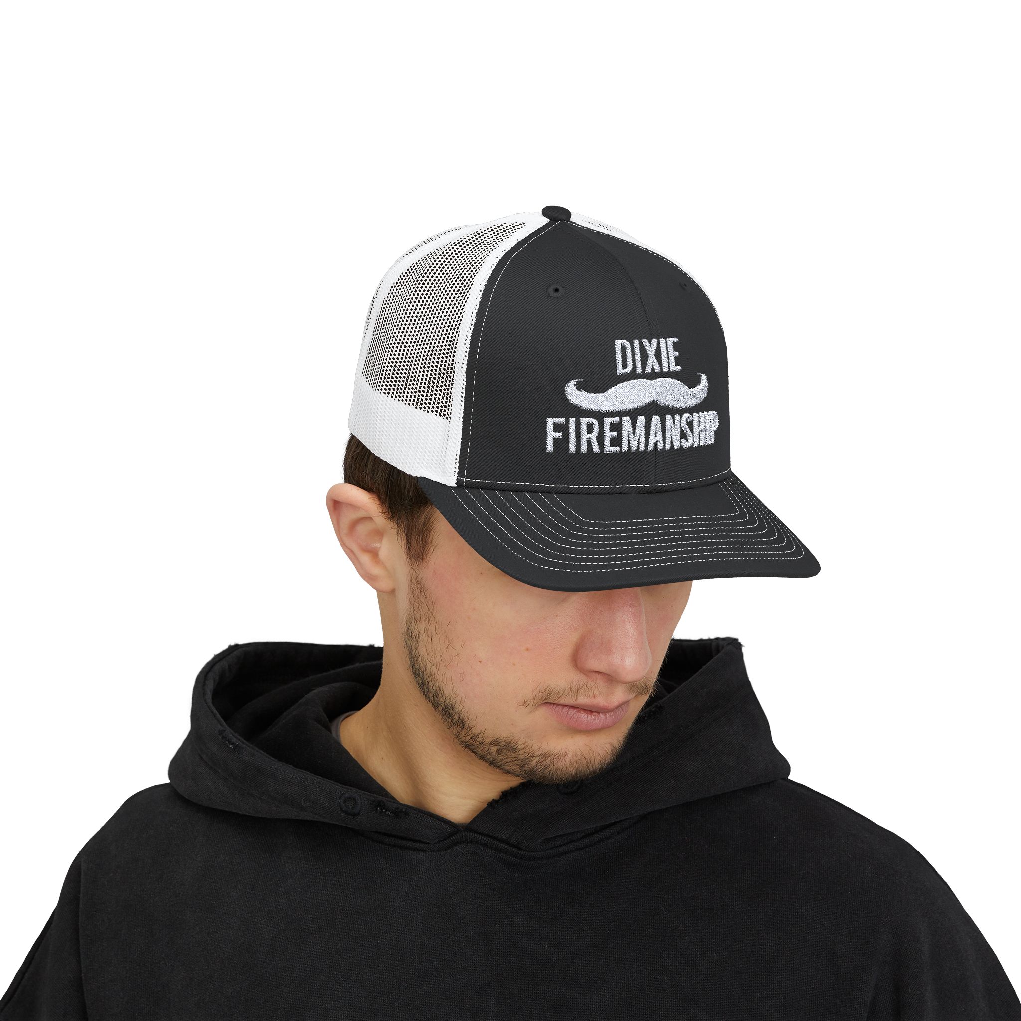 Dixie Mustache Snapback Trucker Cap - Image 11