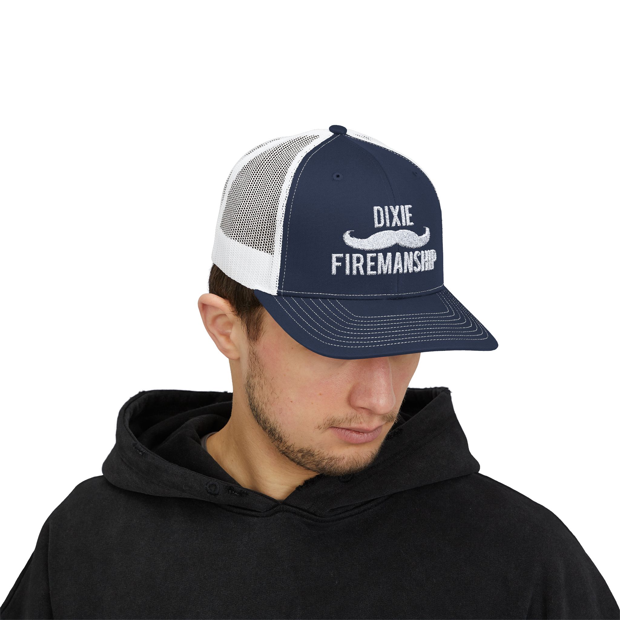 Dixie Mustache Snapback Trucker Cap - Image 15