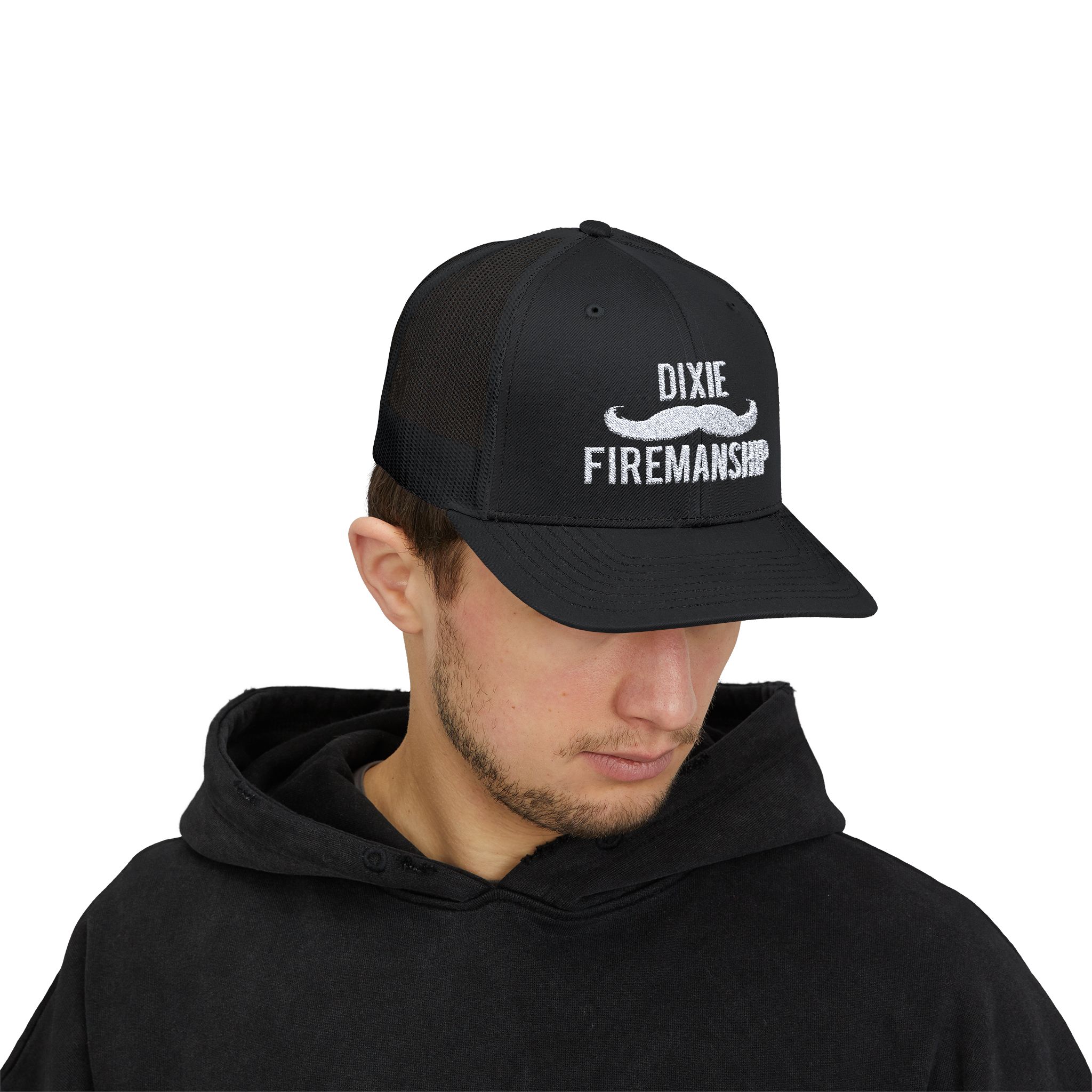 Dixie Mustache Snapback Trucker Cap - Image 7