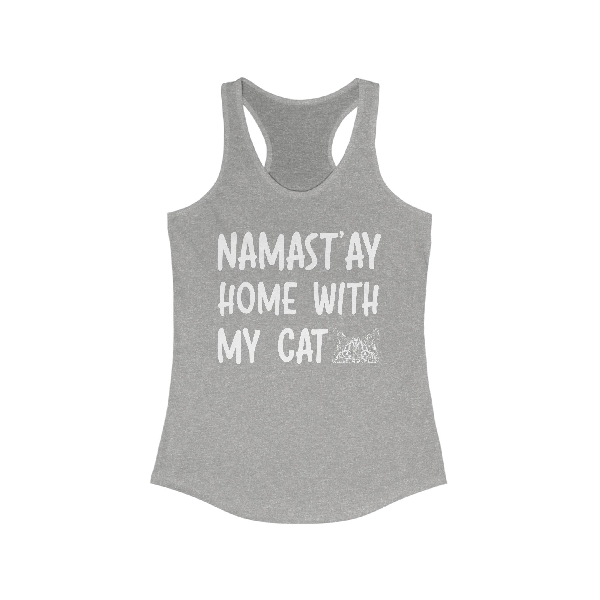 Namast'ay Home with My Cat Racerback Tank - Image 9