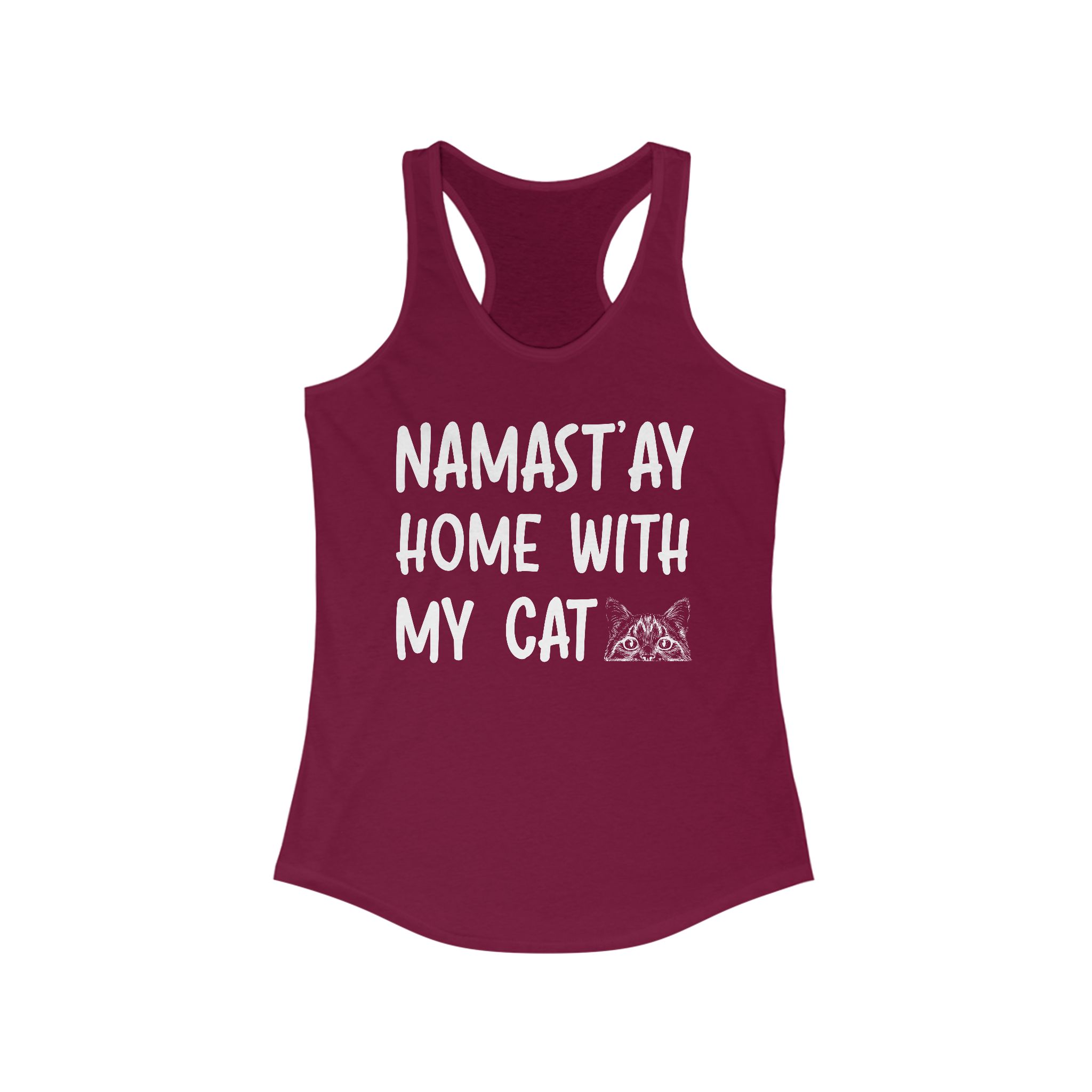 Namast'ay Home with My Cat Racerback Tank - Image 31