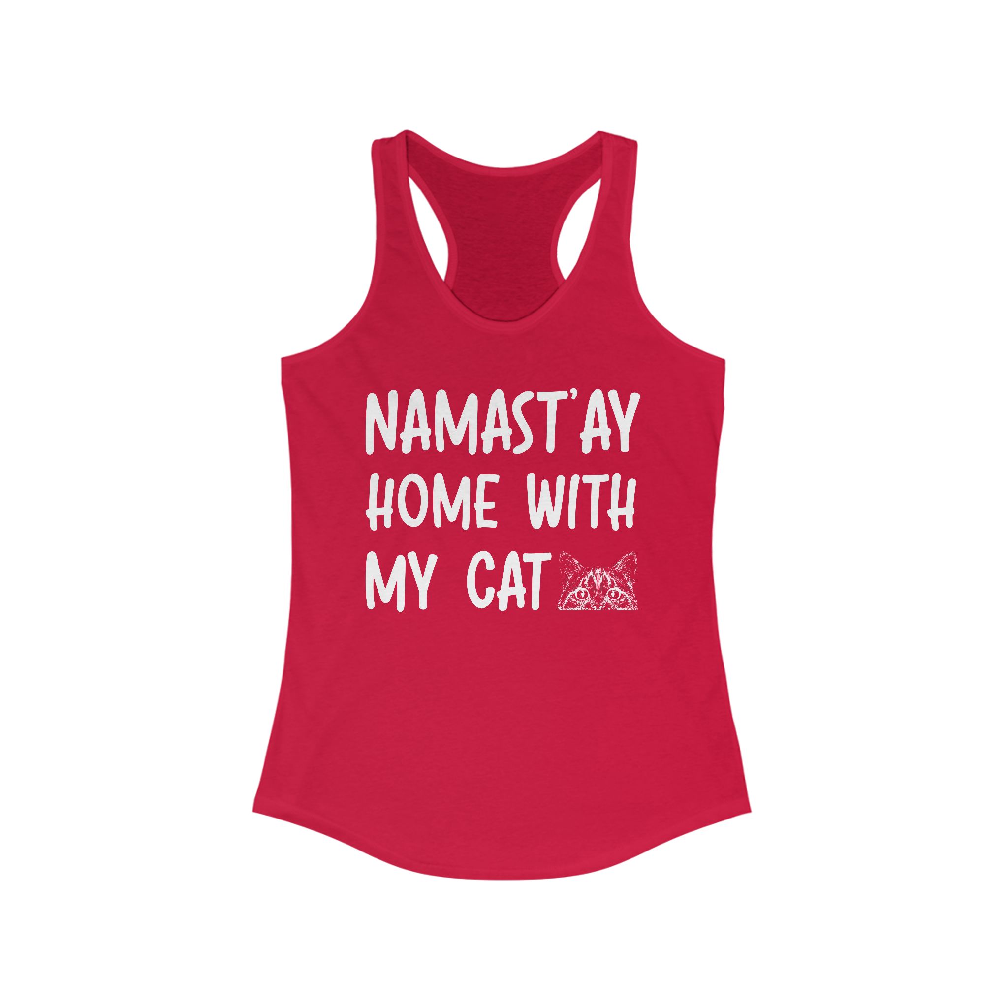 Namast'ay Home with My Cat Racerback Tank - Image 33