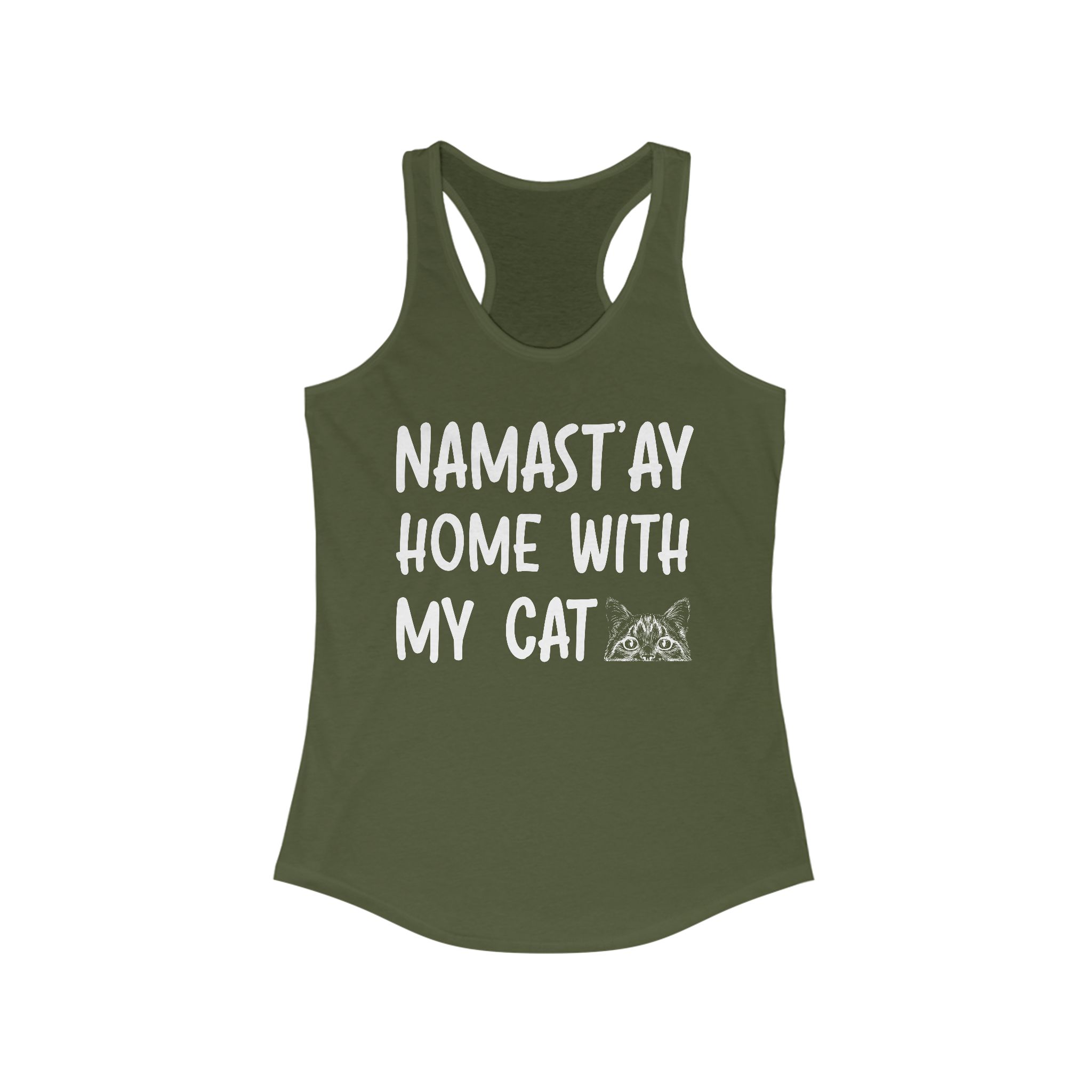 Namast'ay Home with My Cat Racerback Tank - Image 13