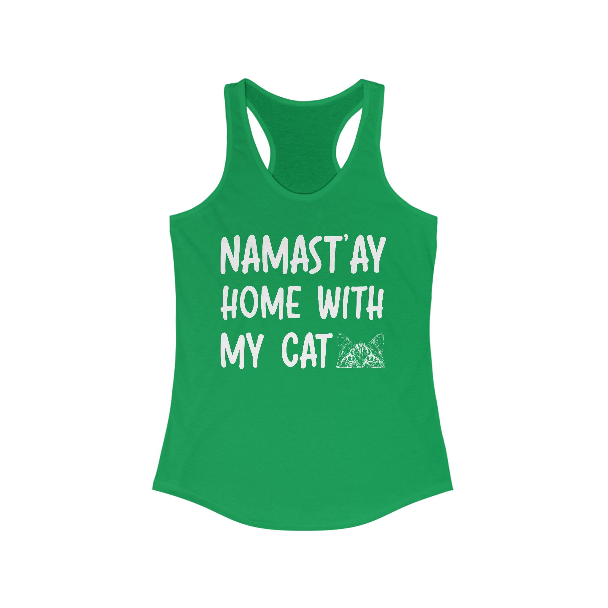 Namast'ay Home with My Cat Racerback Tank - Image 15