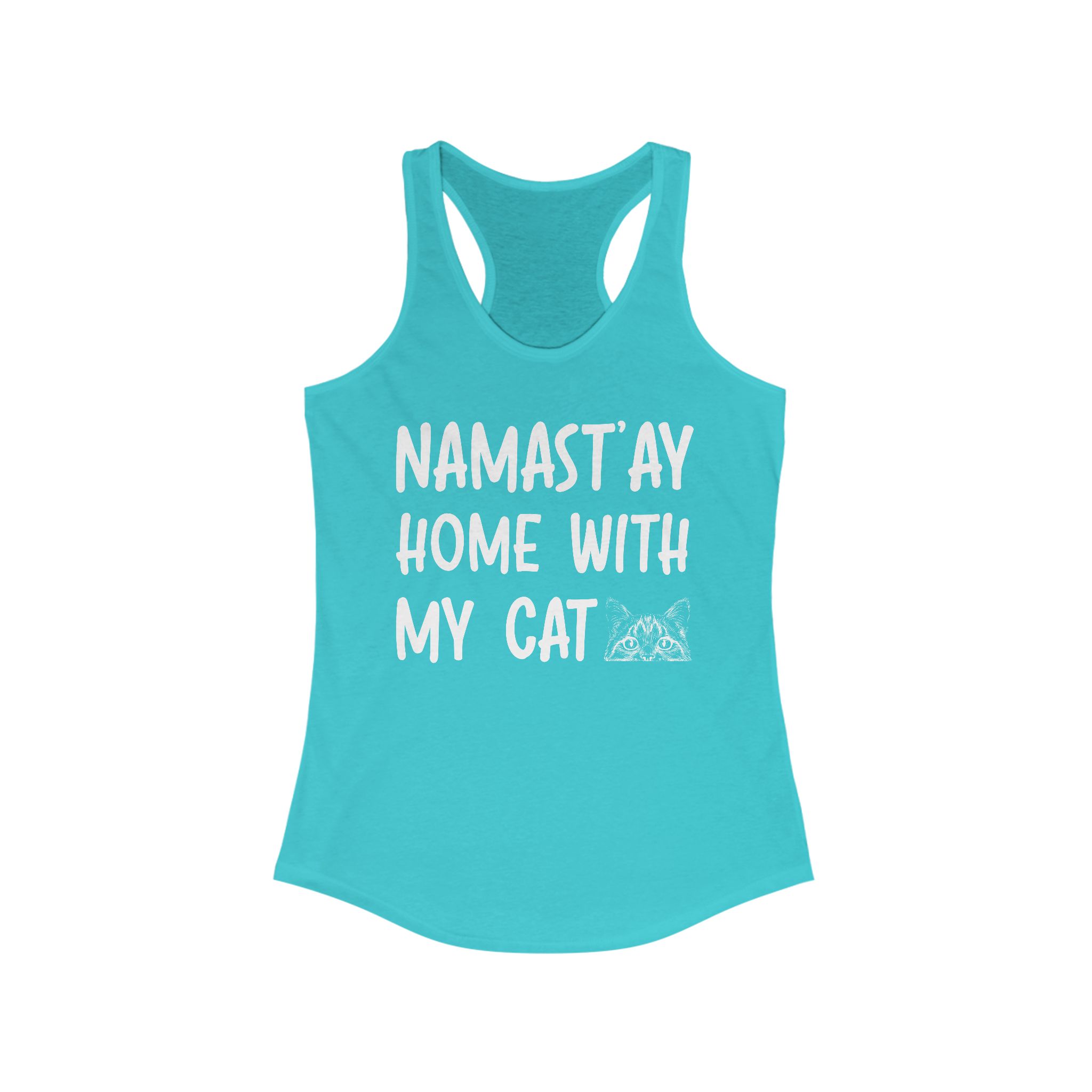 Namast'ay Home with My Cat Racerback Tank - Image 17