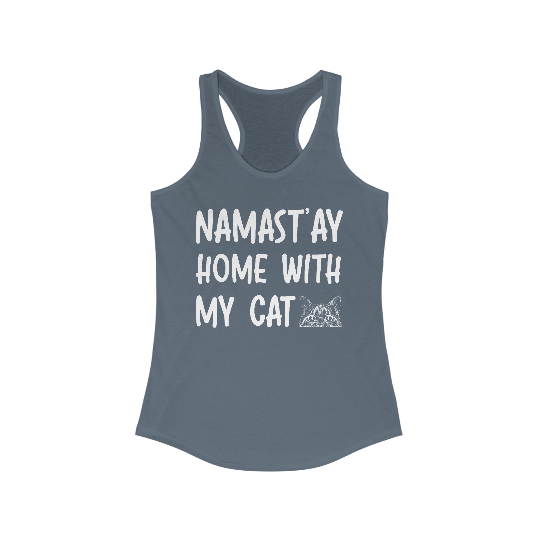 Namast'ay Home with My Cat Racerback Tank - Image 19