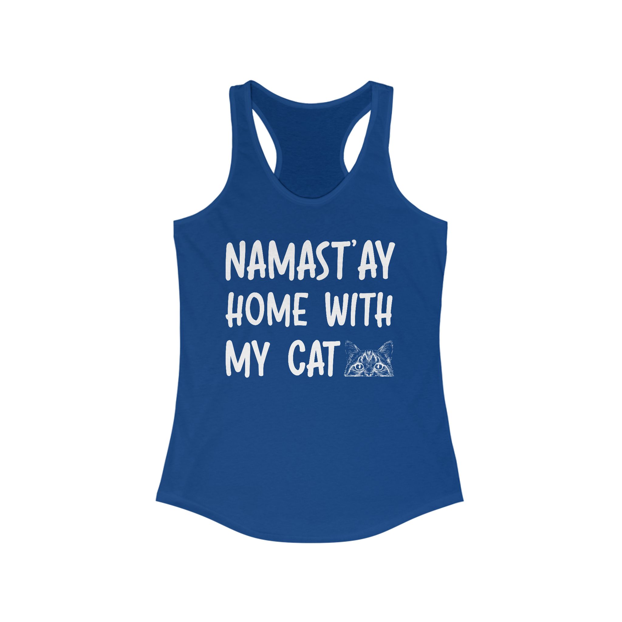 Namast'ay Home with My Cat Racerback Tank - Image 21