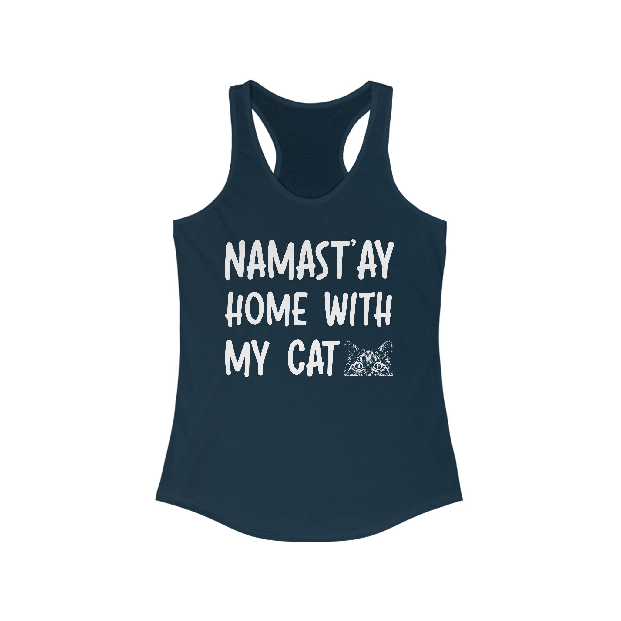 Namast'ay Home with My Cat Racerback Tank - Image 23