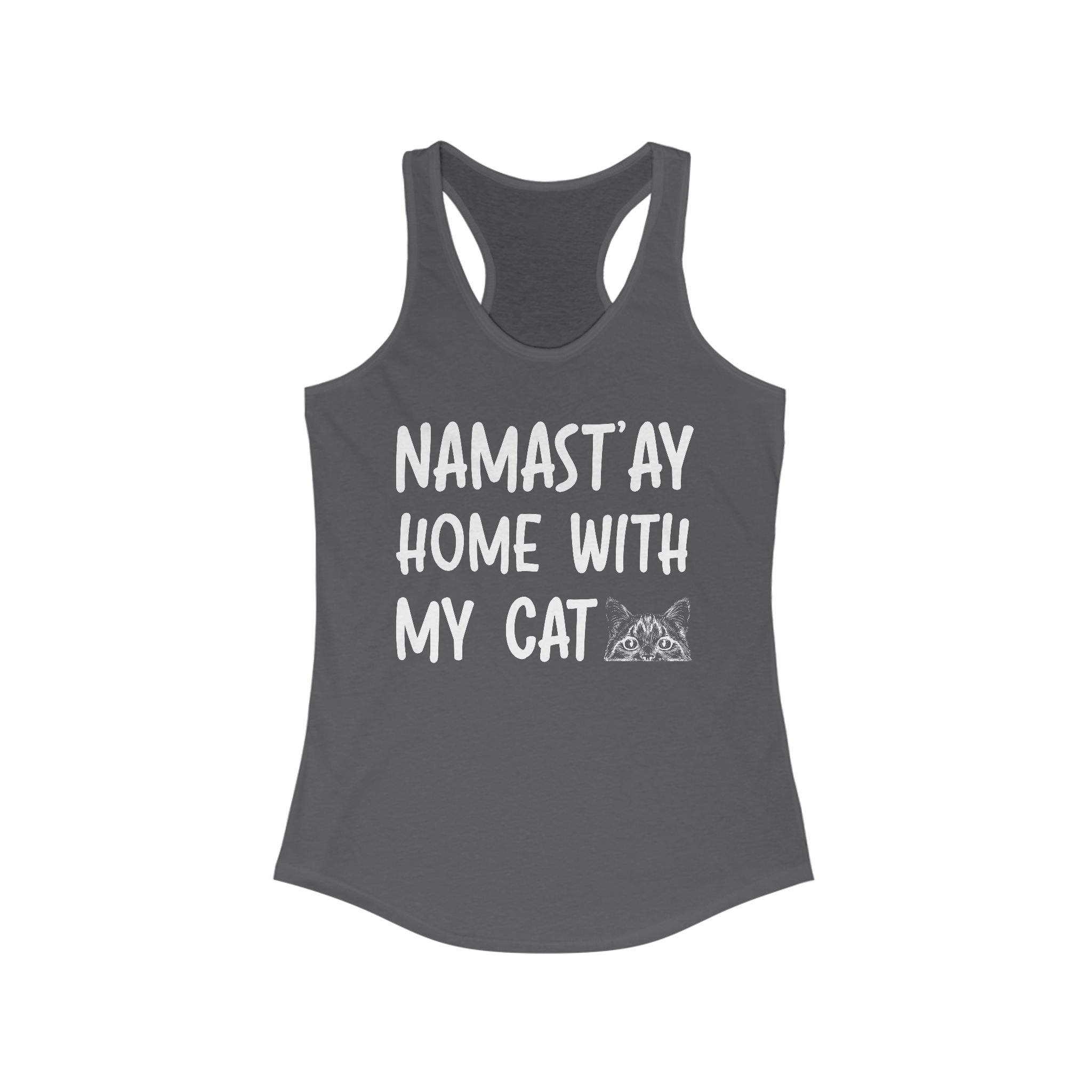 Namast'ay Home with My Cat Racerback Tank - Image 25
