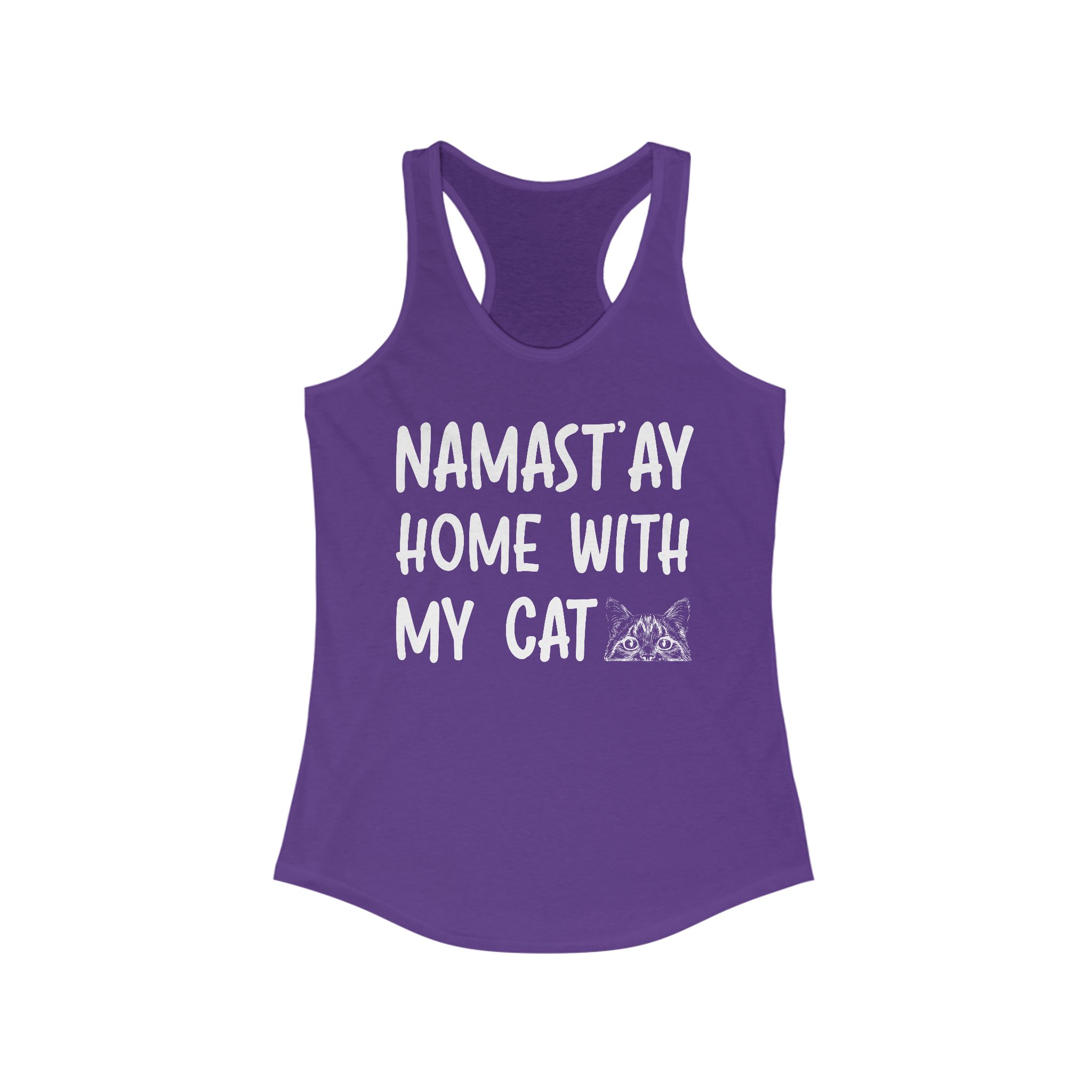 Namast'ay Home with My Cat Racerback Tank - Image 27
