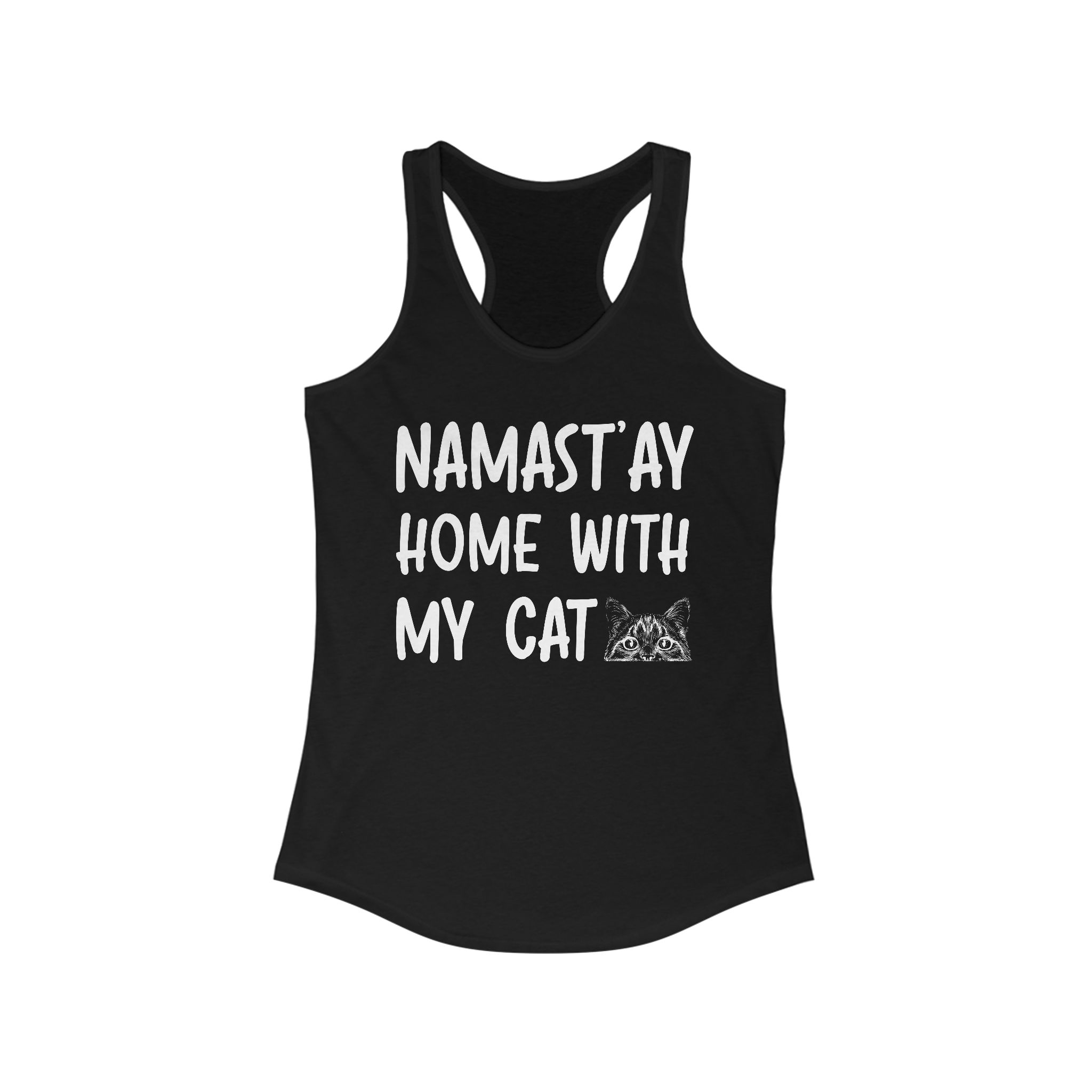 Namast'ay Home with My Cat Racerback Tank - Image 7