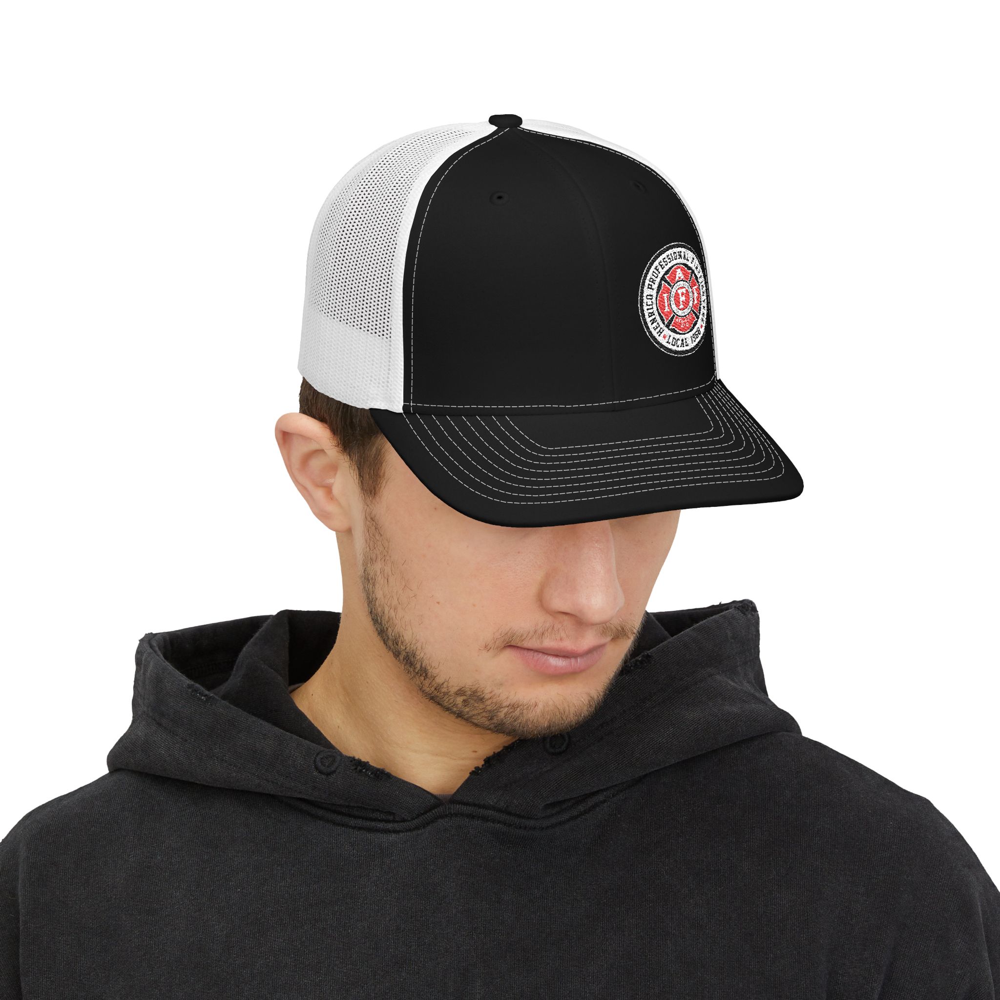 Local 1568 Snapback Trucker Cap - Image 3