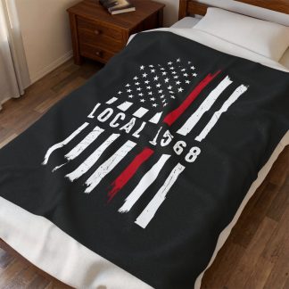 Local 1568 Plush Blanket - Flag