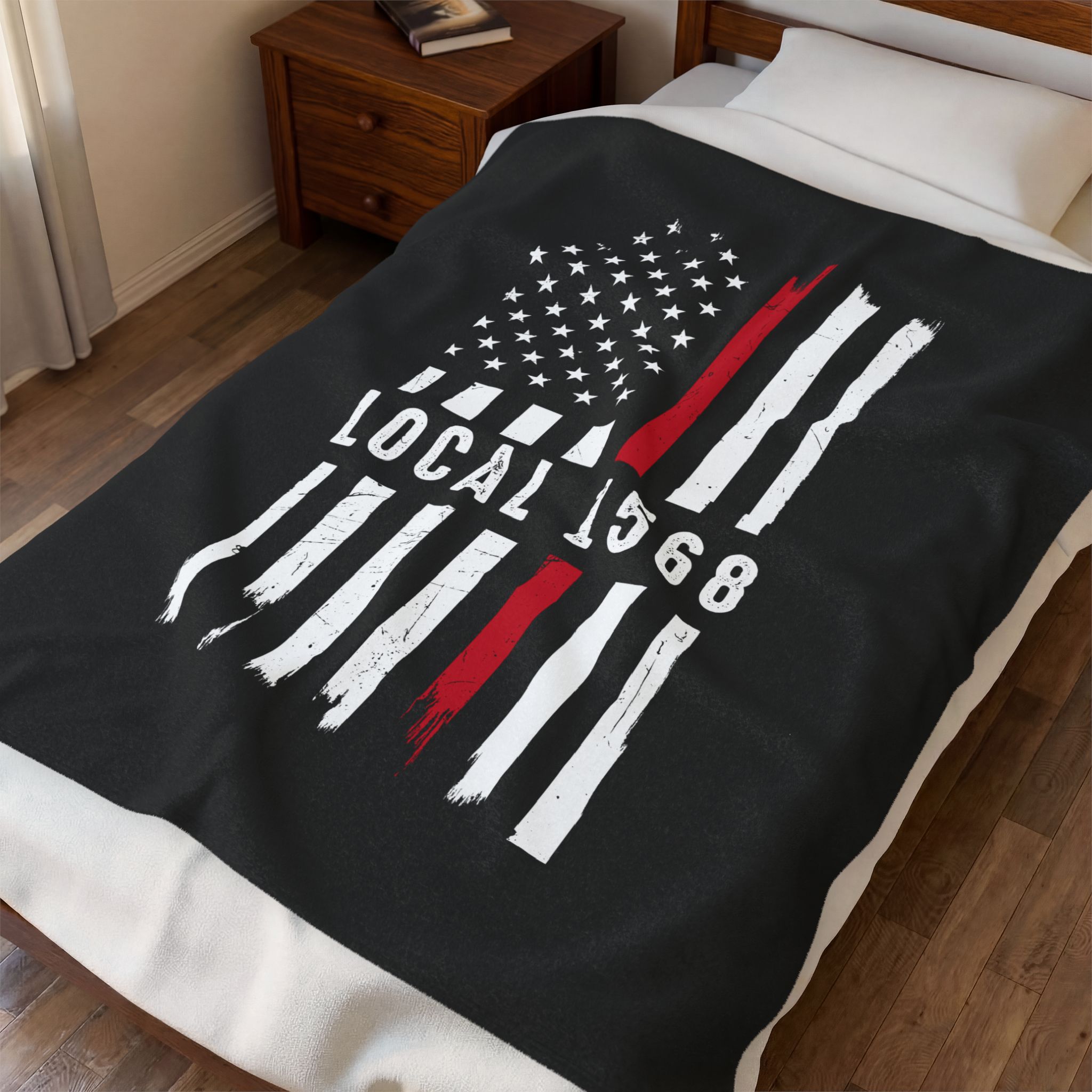 Local 1568 Plush Blanket - Flag