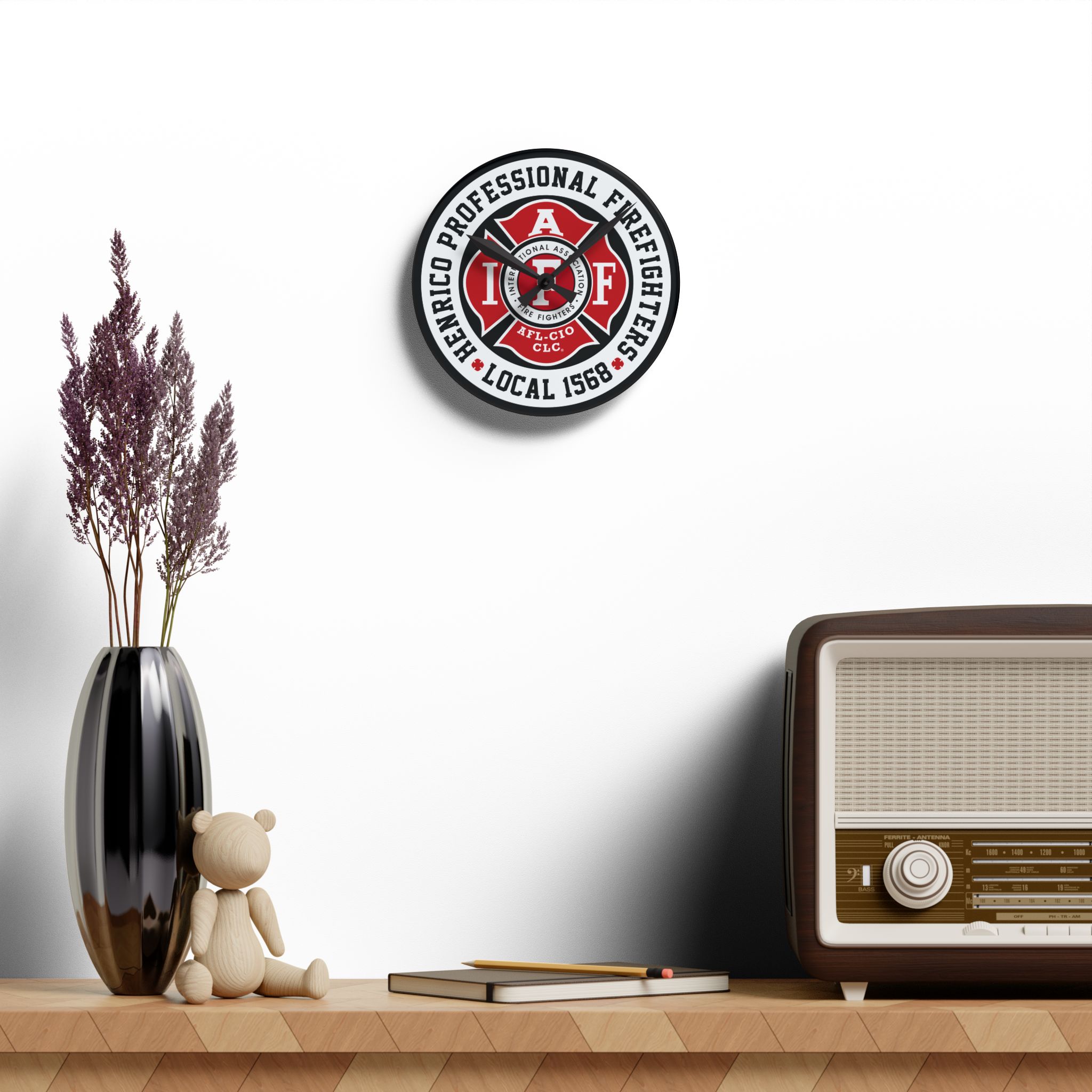 Local 1568 Acrylic Wall Clock - Image 4