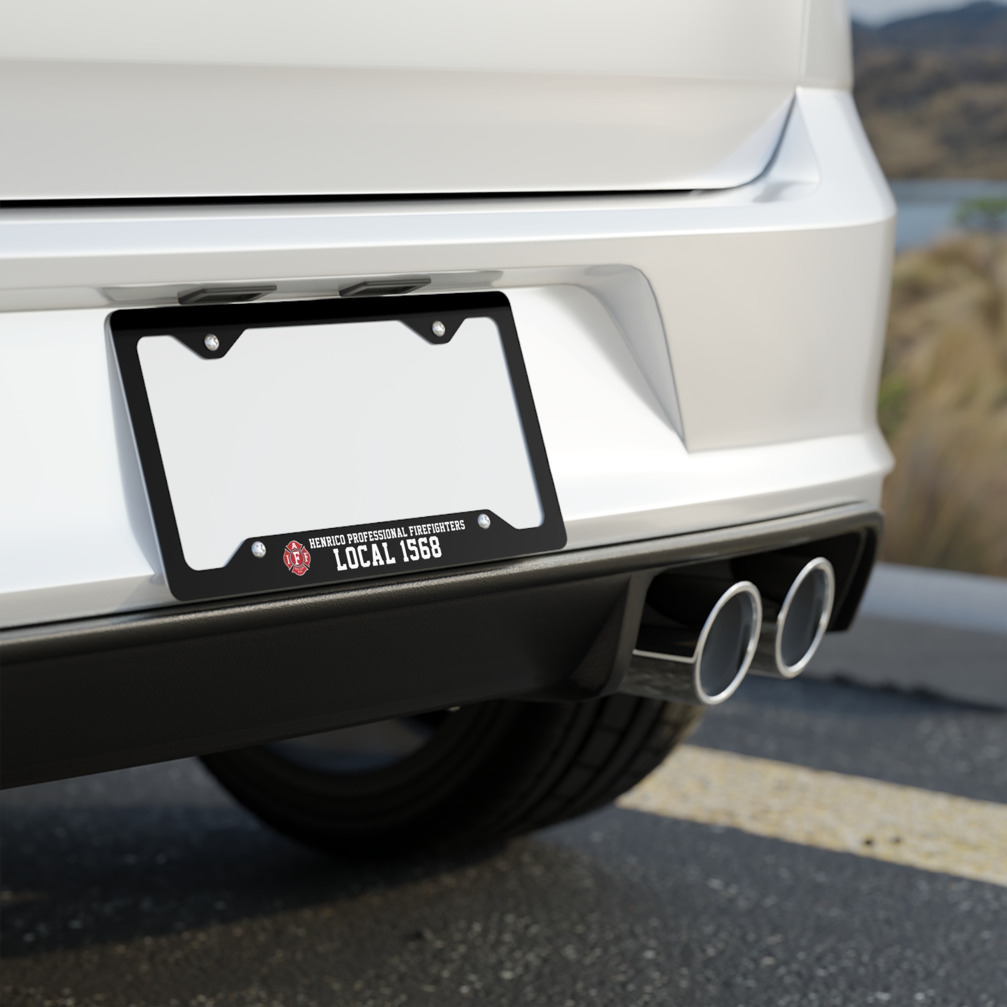 Local 1568 Metal License Plate Frame - Image 3